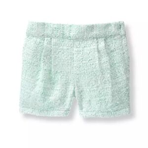 Janie and Jack Boucle Shorts 6-12 Months Girl's Mint Green White Spring Gazebo